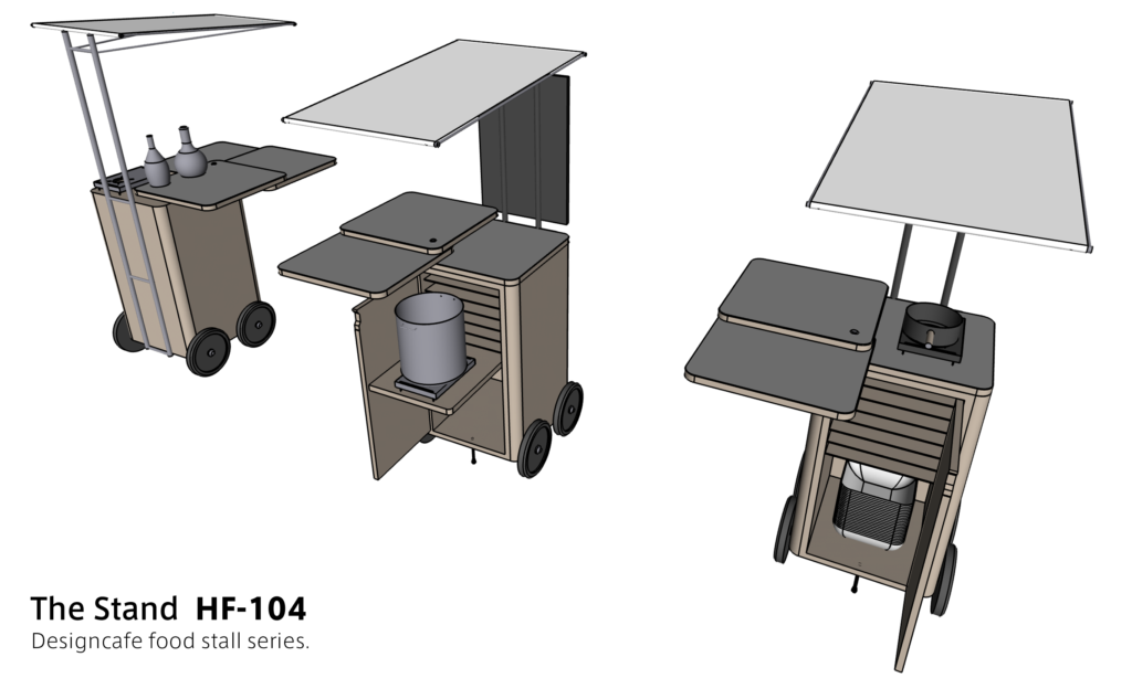 弁当専用デリバリーカート The Stand “HF-104” Designcafe